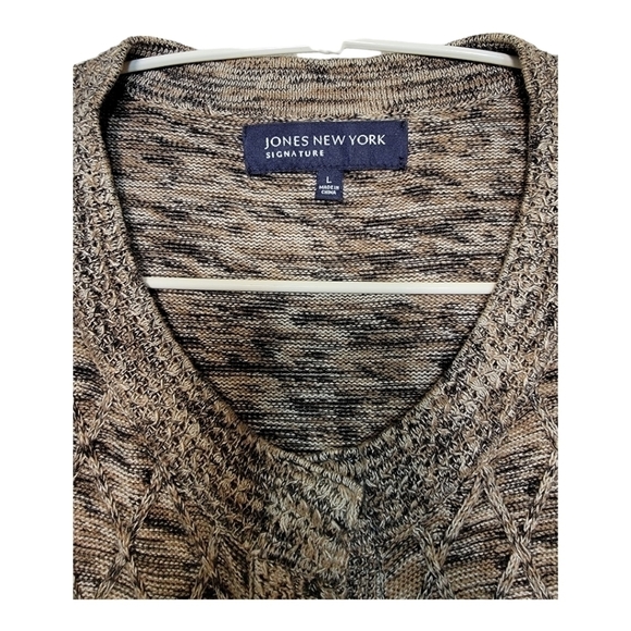  JONES NEW YORK SIGNATURE SNAP BUTTON UP SWEATER - Picture 2 of 8